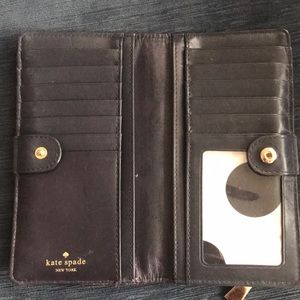 Kate Spade  leather Wallet Black